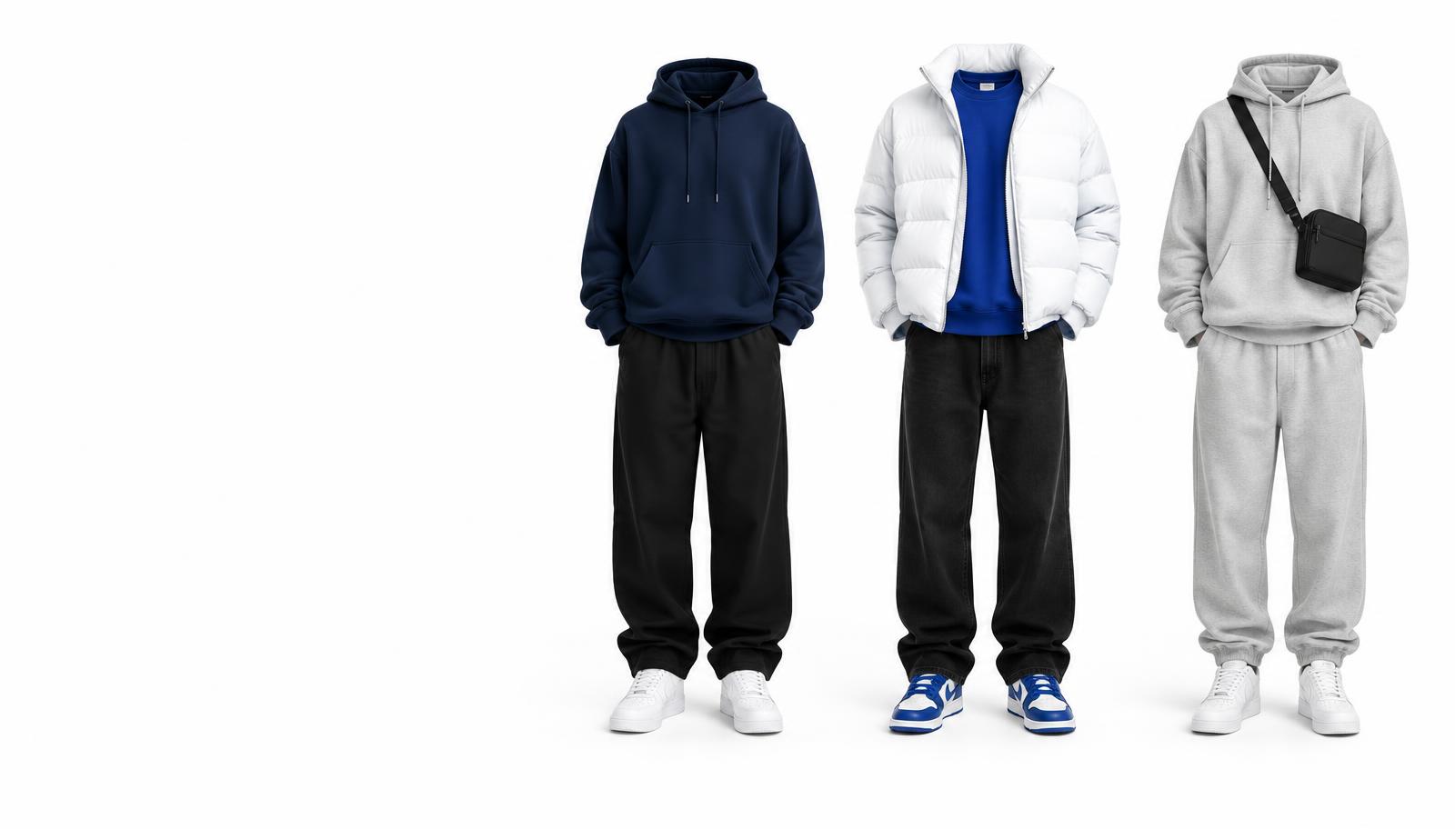 Streetwear y zapatillas Blue Kicks